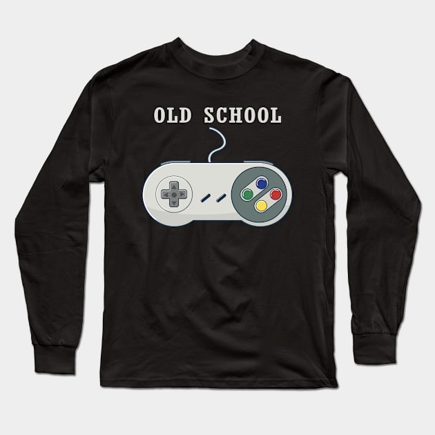 Old School Dad Gaming Long Sleeve T-Shirt by Sunoria